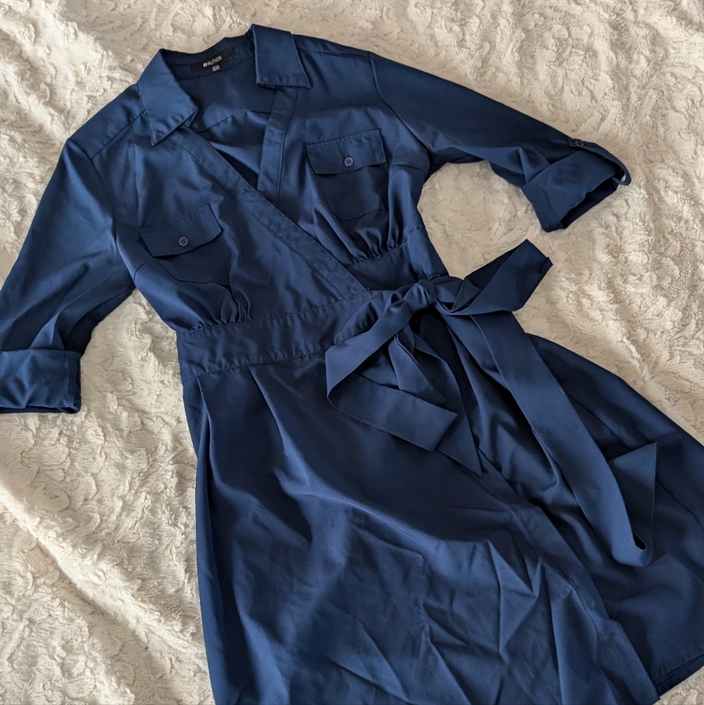 41hawthorne wrap dress navy size Small